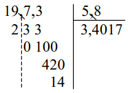 Cách tìm số dư trong phép chia có số thập phân