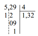 Cách tìm số dư trong phép chia có số thập phân