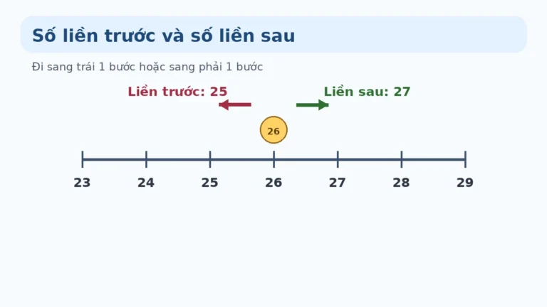 Số liền trước, số liền sau và cách sắp xếp số lớp 1